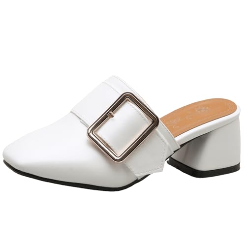 XIEPP Damen Sandalen mit Quadratischer Zehenpartie Casual Pantoletten mit Blockabsatz XIEPP Damen Sandalen mit Quadratischer Zehenpartie Casual Pantoletten mit Blockabsatz von XIEPP