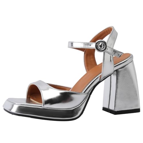 XIEPP Damen Sommer Sandalen Offene Zehenpartie Blockabsatz und Einzelne Riemen Anzugschuhe XIEPP Damen Sommer Sandalen Offene Zehenpartie Blockabsatz und Einzelne Riemen Anzugschuhe von XIEPP