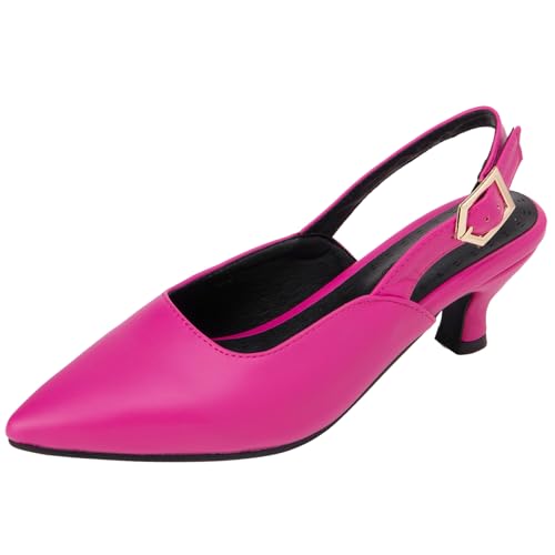 XIEPP Damen Spitze Zehenpartie Mittlerer Blockabsatz Pumps Slingbacks Anzugschuhe mit Absatz mit Einfarbiger Farbe XIEPP Damen Spitze Zehenpartie Mittlerer Blockabsatz Pumps Slingbacks Anzugschuhe mit Absatz mit Einfarbiger Farbe von XIEPP