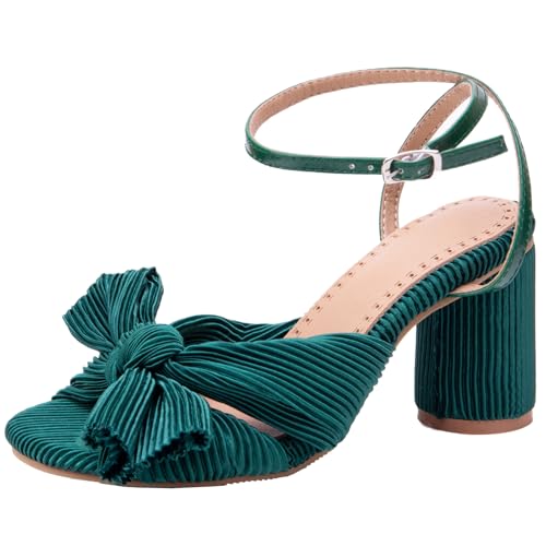 XIEPP Damen Sweet Ankle Buckle Sandalen Blockabsatz Anzugschuhe mit Schleifen XIEPP Damen Sweet Ankle Buckle Sandalen Blockabsatz Anzugschuhe mit Schleifen von XIEPP