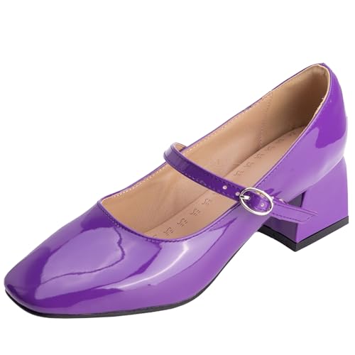 XIEPP Elegante Damen Mary Jane Schuhe Pumps mit Quadratischer Spitze XIEPP Elegante Damen Mary Jane Schuhe Pumps mit Quadratischer Spitze von XIEPP