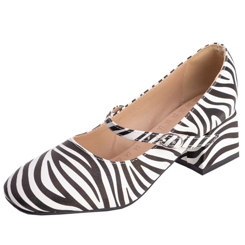 XIEPP Elegante Damen Mary Jane Schuhe Pumps mit Quadratischer Spitze XIEPP Elegante Damen Mary Jane Schuhe Pumps mit Quadratischer Spitze von XIEPP