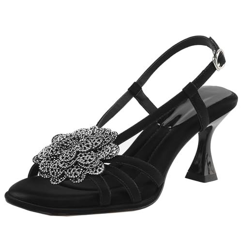 XIEPP Gepolstertes Damen-Plateaukleid Sandalen Sandalen mit Quadratischer Zehenpartie mit Verstellbarem Schnallenverschluss XIEPP Gepolstertes Damen-Plateaukleid Sandalen Sandalen mit Quadratischer Zehenpartie mit Verstellbarem Schnallenverschluss von XIEPP