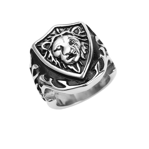 XIGAWAY Bold Galvanisierter Metallring für Herren – verspieltes Charakter-Design, Größen 8–13, Büro- und Freizeitschmuck (18 g), eight, Metall, Nein von XIGAWAY