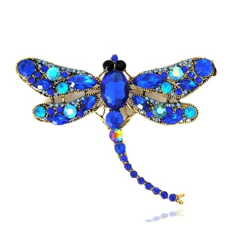 XIGAWAY Damen Libelle Brosche Strass Legierung Kleidung Pin für Jacken Blusen, 1, Metall von XIGAWAY