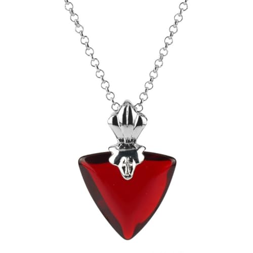 XIGAWAY Fate/Stay Night Anime inspirierte Herz-Anhänger Halskette – rote Legierung O-Link-Kette (21–50 cm), 1, Metall, Kein Edelstein von XIGAWAY