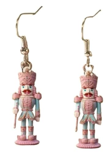 XIGAWAY Handgefertigte Weihnachtssoldat Acryl Ohrringe für Damen & Herren Urlaub Charakter baumeln Ohrringe (2025 Frühlingskollektion), S, Acryl, Kein Edelstein von XIGAWAY