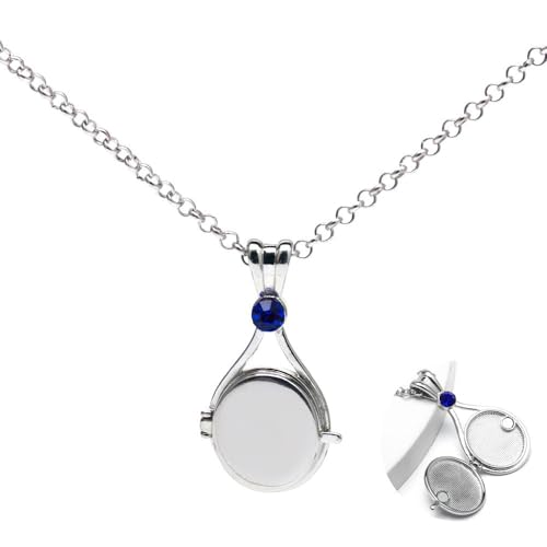 XIGAWAY Muschel-Medaillon-Halskette im Anime-Stil mit Magnetverschluss – Meerjungfrauen-inspirierter Anhänger aus Legierung mit Zirkonia (3 Farboptionen), 1, Metall, Kein Edelstein von XIGAWAY