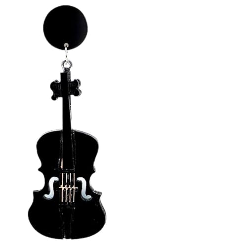 XIGAWAY Original Design Gitarre Thema Acryl Ohrringe für Frauen Musiknote baumeln Ohrringe Frühling 2025 von XIGAWAY
