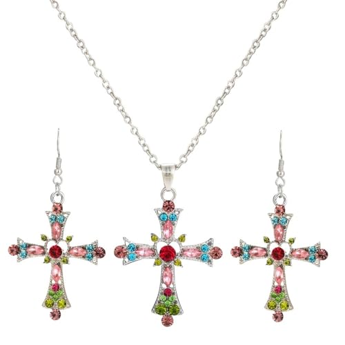 XIGAWAY Professionelles Herz-Schmuck-Set – Halskette und Ohrstecker aus Titanstahl für Arbeitskleidung (2 Metallic-Oberflächen), Einheitsgröße, Metall von XIGAWAY