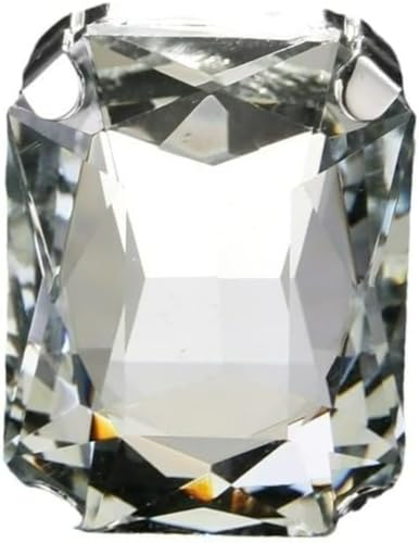 XIGAWAY Verstellbarer geometrischer Strassring für Damen, farbenfroher, rechteckiger Cocktailschmuck, galvanisierter Zirkonia, modischer Statement-Ring, Strasssteine, Kein Edelstein von XIGAWAY