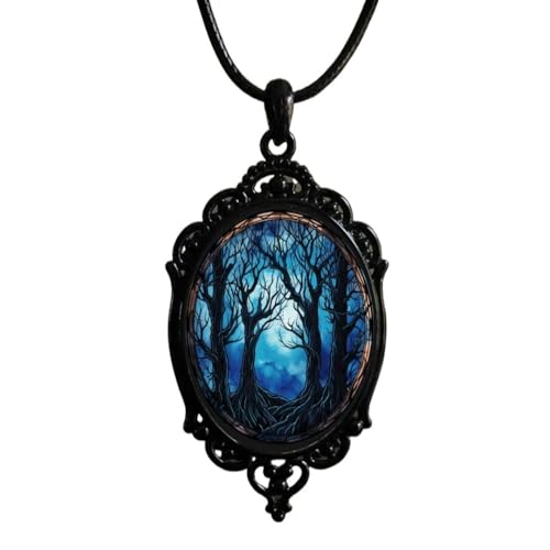 XIGAWAY Vintage Kristall Anhänger Halskette - Unisex Legierung Kette mit Kreuz Detail von XIGAWAY