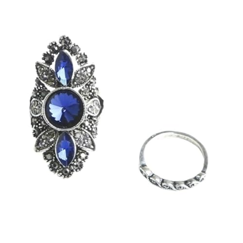 XIGAWYA Ring mit Schleife und Flügeln für Damen, lila oder blaue Kristall-Akzent-Legierung Ring, ten, Metall, Nein von XIGAWAY
