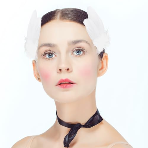 2 Stück Feder Haarspangen für Damen Mädchen, 16cm Straußenfeder Haarspange mit Weißer Perle Haarnadeln Feder Haarschmuck Weiß für Hochzeit Brautparty Geburtstag Bühnenauftritt von XIHIRCD