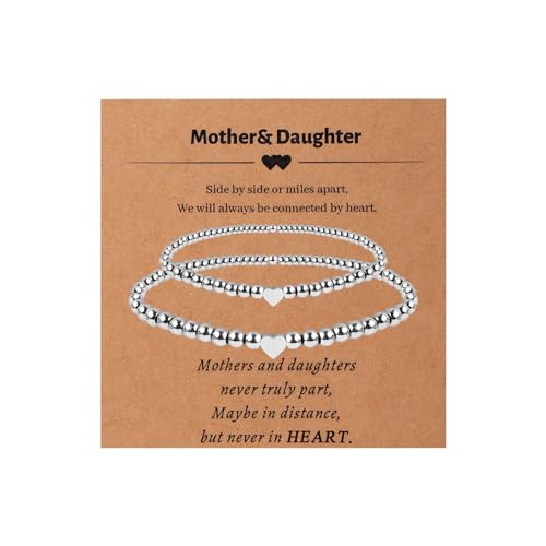 2St Mutter Tochter Armbänder Set, Geschenke für Mutter und Tochter Muttertagsgeschenke für Mama Stilvoll Tochter Armband Armbänder für Mama für Frauen Großmutter Geburtstagsgeschenk von XIHIRCD