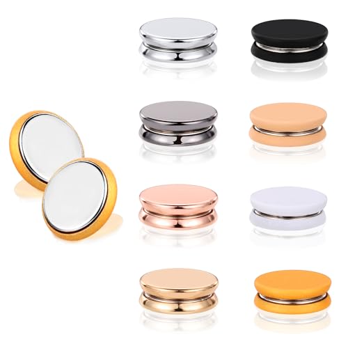 8 Stück Hijab Magneten, Stark Hijab-Magnete Vielseitig Einsetzbar Bunt Magnetischer Schalverschluss Nadellose Brosche Hijab-Nadeln Knöpfe für Frauen Kleidung Schals (Matt + Plattiert) von XIHIRCD