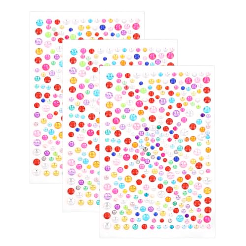 969 Stück Gesichtsedelsteine, Selbstklebende Gesichts Strasssteine Acryl Gesichtskristalle zum Aufkleben Temporäre Diamanten für Gesicht Augen und Körper von Frauen und Mädchen (Stil 3) von XIHIRCD