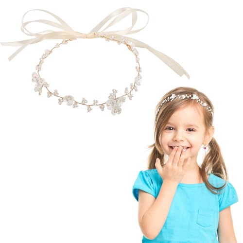 Kopfschmuck für die Erstkommunion für Mädchen, Weißes Prinzessinnen-Stirnband Kopfschmuck für Blumenmädchen Haarschmuck Blumenmädchen-Krone Haarschmuck für Hochzeitsfeiern für Frauen Kopfschmuck für die Erstkommunion für Mädchen, Weißes Prinzessinnen-Stirnband Kopfschmuck für Blumenmädchen Haarschmuck Blumenmädchen-Krone Haarschmuck für Hochzeitsfeiern für Frauen von XIHIRCD