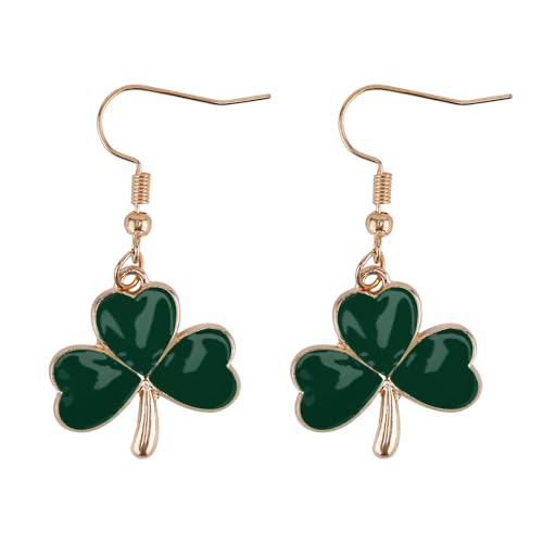 St. Patrick's Day Ohrringe, Kleeblatt Ohrringe Niedlich Grün Kleeblatt Ohrringe Glück Kleeblatt Ohrstecker St. Patricks Day Accessoires für Frauen Mädchen von XIHIRCD