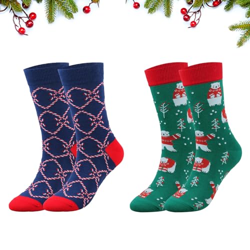 XIMEY Lustige Socken, Lustige Socken Damen 39-42, 2 Paar Socken Bunt, Unisex Socken, Bunte Socken Damen 39-42, Weihnachtssocken Herren, Weihnachtssocken, Socken für Familie und Freunde XIMEY Lustige Socken, Lustige Socken Damen 39-42, 2 Paar Socken Bunt, Unisex Socken, Bunte Socken Damen 39-42, Weihnachtssocken Herren, Weihnachtssocken, Socken für Familie und Freunde von XIMEY