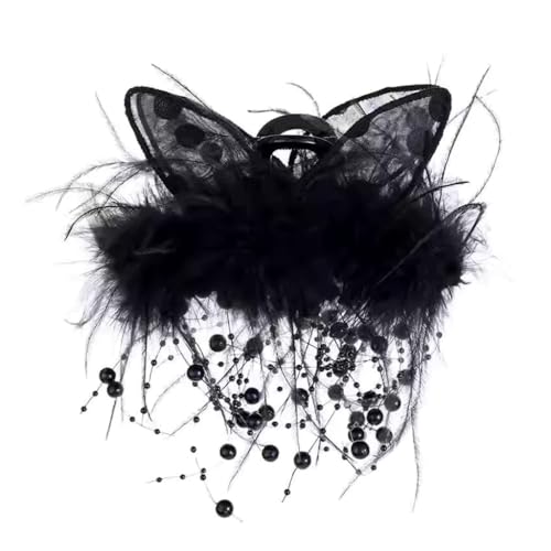 Haarklammer mit Prinzessinnen-Motiv, schöne gefiederte Haarspangen, starker Halt, Haarnadel für Mädchen von XINAJUND