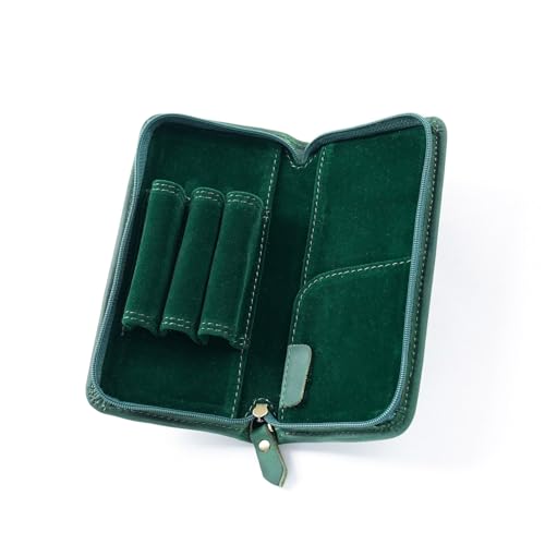 Multifunktionale Stifttasche Federmäppchen Schreibwarentasche 3 geteilte Fächer Leder Füllfederhalter Etui Bleistift Organizer für Schule von XINAJUND