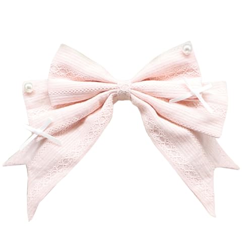 Süße Haarspange mit Schleife für weibliche Mädchen, modische Haarspangen, Pferdeschwanz-Halter, weibliche Haarschleifen, Maskeraden, Party-Kopfbedeckung von XINAJUND