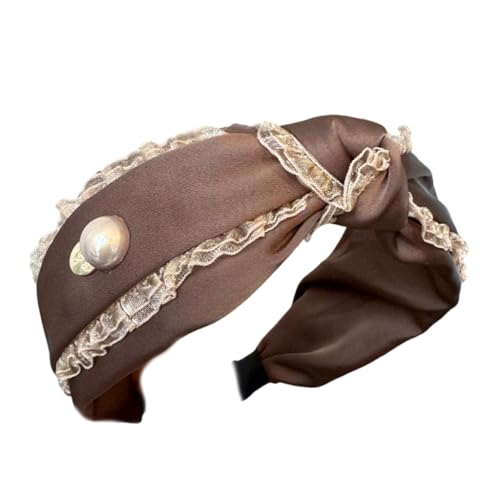 XINAJUND Stilvoller Spitzen-Haarreif, auffälliger Kopfschmuck, Kopfbedeckung für Make-up, Freizeit von XINAJUND