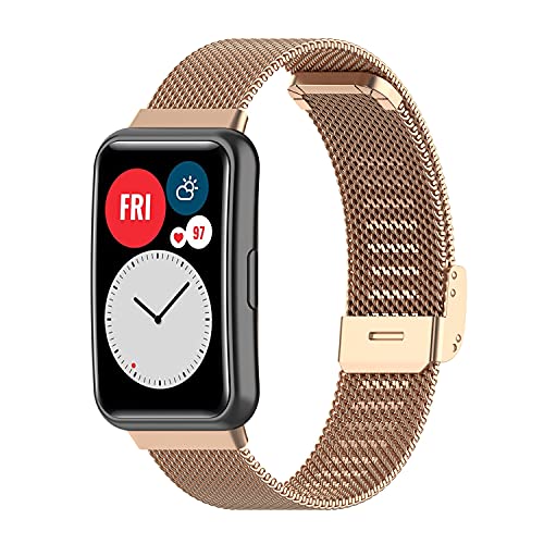 XINBOOBA Armband kompatibel mit Huawei Watch Fit,Rostfreier Stahl Replacement Watch Armband für Huawei Watch Fit (TIA-B09/TIA-B19) Smart Watch von XINBOOBA