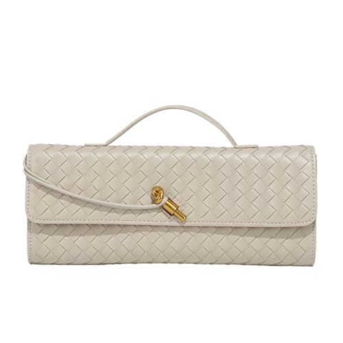 XINCHANG Elegante gewebte Umhängetasche mit verstellbarem Riemen und mehreren Taschen, Sandfarbe von XINCHANG