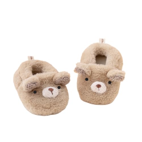 Babyschuhe Winter Hausschuhe Kleinkind Wärmehausschuhe Neugeborene Wärmeschuhe Rutschfest Winterschuhe Plüsch Lauflernschuhe Baby Wärmepantoffeln Flauschig Hauspantoffeln Fußwärmer Für 6-12 Monate von XINCHI