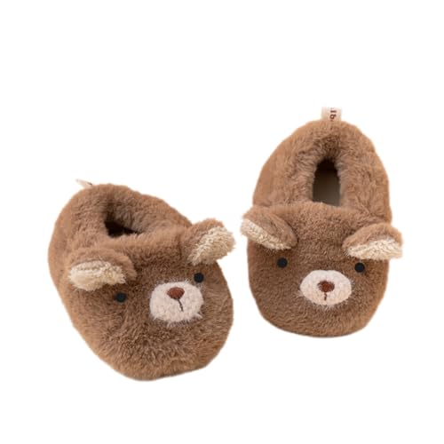 Babyschuhe Winter Hausschuhe Kleinkind Wärmehausschuhe Neugeborene Wärmeschuhe Rutschfest Winterschuhe Plüsch Lauflernschuhe Baby Wärmepantoffeln Flauschig Hauspantoffeln Fußwärmer Für 6-12 Monate von XINCHI