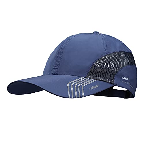 Baseball Cap Herren Baseballmütze Mesh Baseballcap Schnell Trocknend Snapback Caps UV Schutz Baseball Kappe Verstellbar Sonnenhut Polyester Sommerhut Einfarbig Basecap Sport Schirmmütze Outdoor von XINCHI