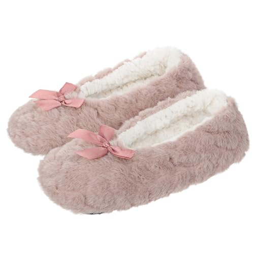 Damen Winter Hausschuhe Plüsch Wärmehausschuhe Bequem Wärmeschuhe Rutschfest Winterschuhe Mädchen Wärmepantoffeln Flauschig Hauspantoffeln Fußwärmer Winter Freizeitschuhe Gästehausschuhe Für 35-42EU von XINCHI