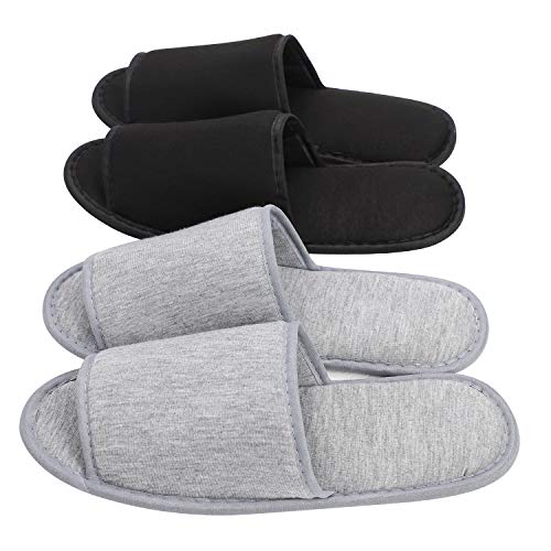 Hotelslipper Unisex Frottierslipper Faltbar Gästehausschuhe Universalgröße Hausschuhe Reisen Hotelschlappen Polyester Reiseslipper EVA Gästepantoffel Rutschfest Frotteeschlappen Tragbar Badeschlappen von XINCHI