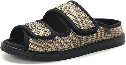 XINCHI Diabetiker Hausschuhe Männer Geschwollene Füße Orthopädische Schuhe Extra Wide Therapieschuhe Rehaschuhe Ältere Bequem Memory Schaum Gesundheitsschuhe Senioren Schuhe Klettverschluss 38-46 EU von XINCHI