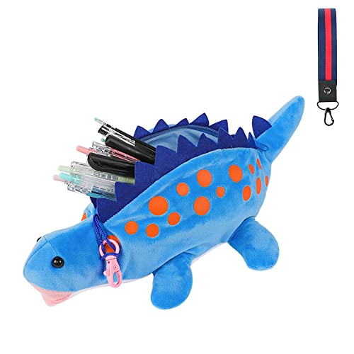Federmäppchen Dinosaurier Kinder Plüsch Stiftetasche Süße Stifte Etui Schule Reißverschluss Stilvoll Federtaschen Schreibwaren Tasche Mädchen Junge Schreibutensilien Schüleretui befüllt von XINCHI