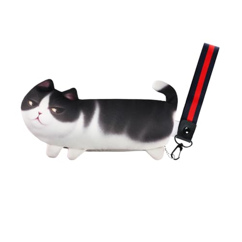 Federmäppchen Katze Kinder Federtaschen Stifte Etui Schule Reißverschluss Federkasten Katzen Schreibwaren Süße Bleistifttasche Mädchen Groß Box Organizer Veranstalter Briefpapier Pouch von XINCHI