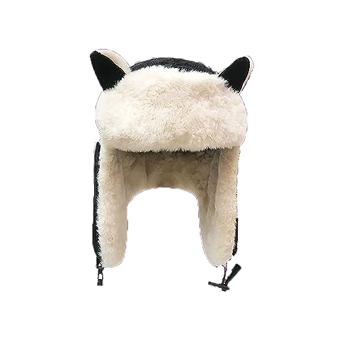 Fliegermütze Kinder Skimütze Winter Winterhut Warm Russlandmütze Dick Wintermütze Ohrenklappen Strickmütze Mädchen Kunstfellmütze Jungen Trapper Hat Plüsch wintermütze von XINCHI