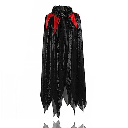 XINCHI Halloween Umhang Mädchen Fasching Hexe Mantel Cosplay Kostüm Elegant Verkleidung Performance Cape Karnevalskostüm Kanerval Rollenspiel Ostern Party, 75cm von XINCHI
