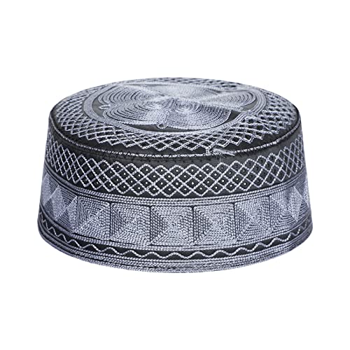 XINCHI Muslimische Gebetsmütze Islam Gebetshut Männlich Muslimische Totenkopfmütze Türkische Beanie Mütze Arabien Kufi Stickerei Mütze Muslim Bestickte Mütze Ramadan Deko von XINCHI