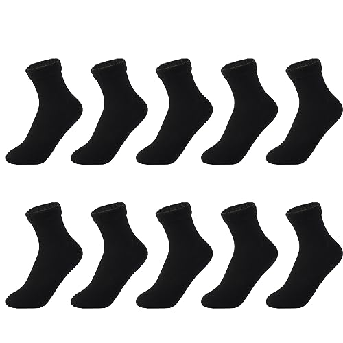 XINCHI Socken 10 Paar Wadenstrümpfe Damen Herren Kuschelsocken 35-42 Wintersocken Warm Thermosocken Dick Stiefelsocken Thermo Damensocken Atmungsaktive Socken Business und Alltag von XINCHI