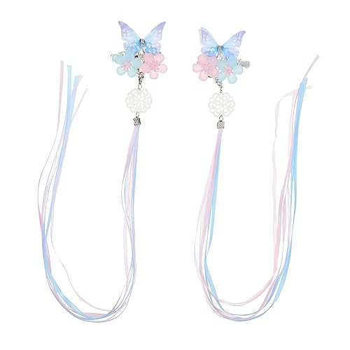 Hochzeits-Kopfbedeckung im chinesischen Stil, 1 Paar Hanfu-Kopfbedeckung, Kimono-Haarnadel, Haarschmuck for Frauen(Blue) von XINCXIN