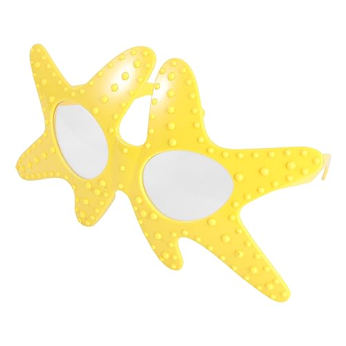 XINCXIN Lustige Sonnenbrille, 1 Paar Seestern-Sonnenbrillen, Foto-Requisiten, lustige Brillen, hawaiianische Neuheits-Sonnenbrillen(Color:Yellow) von XINCXIN