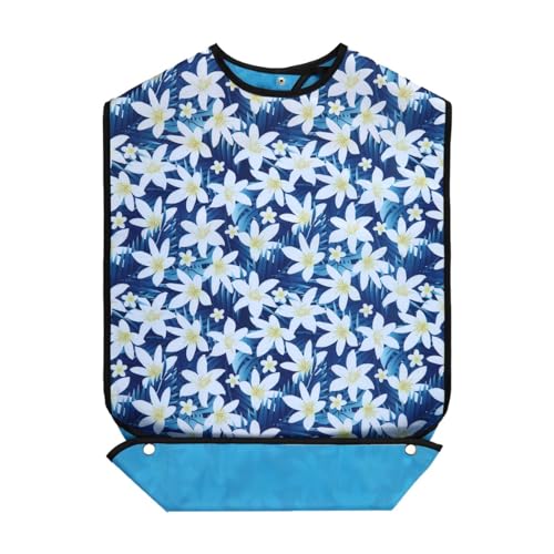 XINFULLWOL Erwachsene Lätzchen mit Crumb Catcher. Wasserdichte und wiederverwendbare Kleidung Protektoren für ältere Frauen für Männer oder Jeder, der motorische Fähigkeiten verloren hat (N-1) von XINFULLWOL