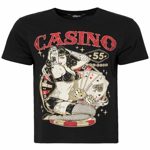 King Kerosin Men T Shirt Rockabilly US Auto Pin Up T Shirt Druck Unisex 100% Cotton Black XL von XINGCHEN BAG