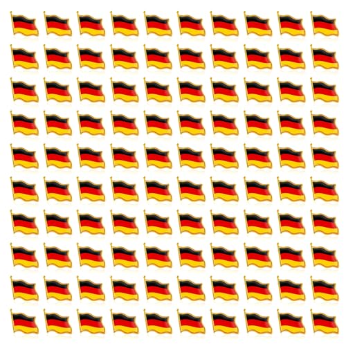 100 Stücke Deutsche Flaggen Lapel Pins Verfügen Über Drop Oil Coating National Stolz Accessoire Ideal Für Event Und Feiersportanhänger Pin von XINGLIDA