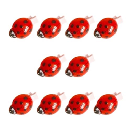 10pcs Cartoon Theme Haarclip Für Girls School Accessoires Leichte Ladybirds Design Haare Decors Barrettes Realistic Ladybird Accessoires von XINGLIDA