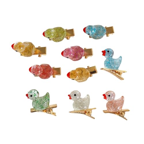 10pcs Gelbe Entenhaar Clip Set Schöne Duckling Hair Accessoires Cartoon Haarnadel Für Kinder Girls School Family Party Entenform Clip von XINGLIDA