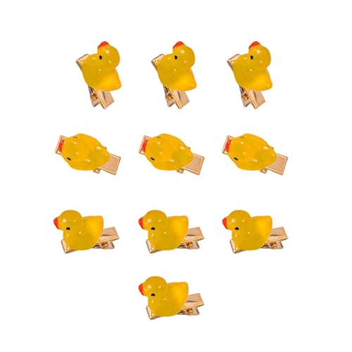10pcs Gelbe Entenhaar Clip Set Schöne Duckling Hair Accessoires Cartoon Haarnadel Für Kinder Girls School Family Party Entenform Clip von XINGLIDA